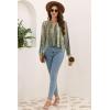 imageDisamer Womens T Shirts 2025 Fashion Tops Long Sleeve Pleated Dressy Casual Button Down Blouses Fall ClothesStriped Yellow
