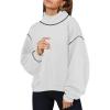 imageDisamer Womens Oversized Turtleneck Sweatshirt Long Sleeve Pullover Tops Fashion Outfits 2023 Y2K Fall Clothes