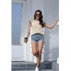imageDisamer Cap Sleeve Knit Sweater Tops Sleeveless Vest 2025 Spring Clothes Oversized Summer Tank Trendy Short Sleeve T ShirtsLine Apricot