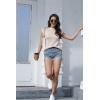 imageDisamer Cap Sleeve Knit Sweater Tops Sleeveless Vest 2025 Spring Clothes Oversized Summer Tank Trendy Short Sleeve T ShirtsPure Apricot