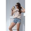 imageDisamer Cap Sleeve Knit Sweater Tops Sleeveless Vest 2025 Spring Clothes Oversized Summer Tank Trendy Short Sleeve T ShirtsPure Apricot