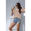 imageDisamer Cap Sleeve Knit Sweater Tops Sleeveless Vest 2025 Spring Clothes Oversized Summer Tank Trendy Short Sleeve T ShirtsPure Brown