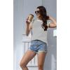 imageDisamer Cap Sleeve Knit Sweater Tops Sleeveless Vest 2025 Spring Clothes Oversized Summer Tank Trendy Short Sleeve T ShirtsPure Grey
