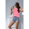 imageDisamer Cap Sleeve Knit Sweater Tops Sleeveless Vest 2025 Spring Clothes Oversized Summer Tank Trendy Short Sleeve T ShirtsPure Pink