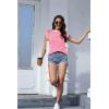 imageDisamer Cap Sleeve Knit Sweater Tops Sleeveless Vest 2025 Spring Clothes Oversized Summer Tank Trendy Short Sleeve T ShirtsPure Pink