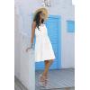 imageDisamer Summer Dresses for Women 2025 Sundresses Vacation Sleeveless Beach Swimsuit Cover Ups Spring Outfits Casual Sun DressPure White
