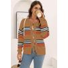 imageDisamer Womens 2025 Knit Cardigan Sweaters Fall Clothes Long Sleeve Fashion Casual Y2k Tie Open Front Cropped JacketsColor Brown
