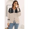 imageDisamer Womens 2025 Knit Cardigan Sweaters Fall Clothes Long Sleeve Fashion Casual Y2k Tie Open Front Cropped JacketsDouble Khaki