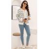 imageDisamer Womens 2025 Knit Cardigan Sweaters Fall Clothes Long Sleeve Fashion Casual Y2k Tie Open Front Cropped JacketsStripe Apricot