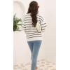 imageDisamer Womens 2025 Knit Cardigan Sweaters Fall Clothes Long Sleeve Fashion Casual Y2k Tie Open Front Cropped JacketsStripe Apricot