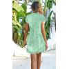 imageDisamer Womens Casual Dresses Short Sleeve Summer Dresses 2025 Boho Floral Beach Sundresses Spring ALine Dress with PocketsDewdrop Green