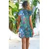 imageDisamer Womens Casual Dresses Short Sleeve Summer Dresses 2025 Boho Floral Beach Sundresses Spring ALine Dress with PocketsDewdrop Paint