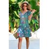 imageDisamer Womens Casual Dresses Short Sleeve Summer Dresses 2025 Boho Floral Beach Sundresses Spring ALine Dress with PocketsDewdrop Paint