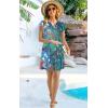 imageDisamer Womens Casual Dresses Short Sleeve Summer Dresses 2025 Boho Floral Beach Sundresses Spring ALine Dress with PocketsDewdrop Paint