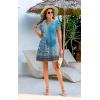 imageDisamer Womens Casual Dresses Short Sleeve Summer Dresses 2025 Boho Floral Beach Sundresses Spring ALine Dress with PocketsFloral Blue