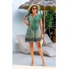 imageDisamer Womens Casual Dresses Short Sleeve Summer Dresses 2025 Boho Floral Beach Sundresses Spring ALine Dress with PocketsFloral Green
