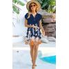 imageDisamer Womens Casual Dresses Short Sleeve Summer Dresses 2025 Boho Floral Beach Sundresses Spring ALine Dress with PocketsFloral Navy