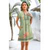 imageDisamer Womens Casual Dresses Short Sleeve Summer Dresses 2025 Boho Floral Beach Sundresses Spring ALine Dress with PocketsFloral Peony