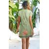 imageDisamer Womens Casual Dresses Short Sleeve Summer Dresses 2025 Boho Floral Beach Sundresses Spring ALine Dress with PocketsFloral Peony