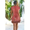 imageDisamer Womens Casual Dresses Short Sleeve Summer Dresses 2025 Boho Floral Beach Sundresses Spring ALine Dress with PocketsFloral Red