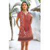 imageDisamer Womens Casual Dresses Short Sleeve Summer Dresses 2025 Boho Floral Beach Sundresses Spring ALine Dress with PocketsFloral Red