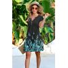 imageDisamer Womens Casual Dresses Short Sleeve Summer Dresses 2025 Boho Floral Beach Sundresses Spring ALine Dress with PocketsLeaf Green