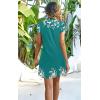 imageDisamer Womens Casual Dresses Short Sleeve Summer Dresses 2025 Boho Floral Beach Sundresses Spring ALine Dress with PocketsLeaf Light Green