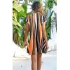 imageDisamer Womens Casual Dresses Short Sleeve Summer Dresses 2025 Boho Floral Beach Sundresses Spring ALine Dress with PocketsStriped Orange