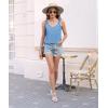 imageDisamer Womens Tank Tops 2025 Loose Fit Casual Summer Spaghetti Strap Trendy Spring Cute Lace Sleeveless T ShirtsB Blue