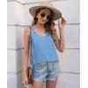 imageDisamer Womens Tank Tops 2025 Loose Fit Casual Summer Spaghetti Strap Trendy Spring Cute Lace Sleeveless T ShirtsB Blue
