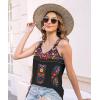 imageDisamer Womens Tank Tops 2025 Loose Fit Casual Summer Spaghetti Strap Trendy Spring Cute Lace Sleeveless T ShirtsFlower Black