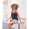 imageDisamer Womens Tank Tops 2025 Loose Fit Casual Summer Spaghetti Strap Trendy Spring Cute Lace Sleeveless T ShirtsFlower Black