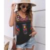 imageDisamer Womens Tank Tops 2025 Loose Fit Casual Summer Spaghetti Strap Trendy Spring Cute Lace Sleeveless T ShirtsFlower Black