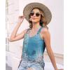 imageDisamer Womens Tank Tops 2025 Loose Fit Casual Summer Spaghetti Strap Trendy Spring Cute Lace Sleeveless T ShirtsFlower Blue