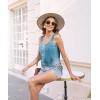 imageDisamer Womens Tank Tops 2025 Loose Fit Casual Summer Spaghetti Strap Trendy Spring Cute Lace Sleeveless T ShirtsFlower Blue