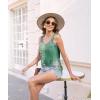 imageDisamer Womens Tank Tops 2025 Loose Fit Casual Summer Spaghetti Strap Trendy Spring Cute Lace Sleeveless T ShirtsFlower Green