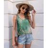 imageDisamer Womens Tank Tops 2025 Loose Fit Casual Summer Spaghetti Strap Trendy Spring Cute Lace Sleeveless T ShirtsFlower Green