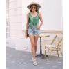 imageDisamer Womens Tank Tops 2025 Loose Fit Casual Summer Spaghetti Strap Trendy Spring Cute Lace Sleeveless T ShirtsFlower Green