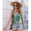 imageDisamer Womens Tank Tops 2025 Loose Fit Casual Summer Spaghetti Strap Trendy Spring Cute Lace Sleeveless T ShirtsFlower Green