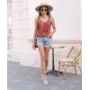 imageDisamer Womens Tank Tops 2025 Loose Fit Casual Summer Spaghetti Strap Trendy Spring Cute Lace Sleeveless T ShirtsFlower Red
