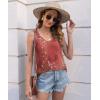 imageDisamer Womens Tank Tops 2025 Loose Fit Casual Summer Spaghetti Strap Trendy Spring Cute Lace Sleeveless T ShirtsFlower Red