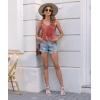 imageDisamer Womens Tank Tops 2025 Loose Fit Casual Summer Spaghetti Strap Trendy Spring Cute Lace Sleeveless T ShirtsFlower Red