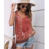 imageDisamer Womens Tank Tops 2025 Loose Fit Casual Summer Spaghetti Strap Trendy Spring Cute Lace Sleeveless T ShirtsFlower Red