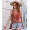 imageDisamer Womens Tank Tops 2025 Loose Fit Casual Summer Spaghetti Strap Trendy Spring Cute Lace Sleeveless T ShirtsFlower Red