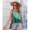 imageDisamer Womens Tank Tops 2025 Loose Fit Casual Summer Spaghetti Strap Trendy Spring Cute Lace Sleeveless T ShirtsFlower Twin Green