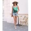 imageDisamer Womens Tank Tops 2025 Loose Fit Casual Summer Spaghetti Strap Trendy Spring Cute Lace Sleeveless T ShirtsFlower Twin Green