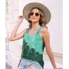 imageDisamer Womens Tank Tops 2025 Loose Fit Casual Summer Spaghetti Strap Trendy Spring Cute Lace Sleeveless T ShirtsFlower Twin Green