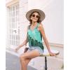 imageDisamer Womens Tank Tops 2025 Loose Fit Casual Summer Spaghetti Strap Trendy Spring Cute Lace Sleeveless T ShirtsFlower Twin Green