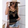 imageDisamer Womens Tank Tops 2025 Loose Fit Casual Summer Spaghetti Strap Trendy Spring Cute Lace Sleeveless T ShirtsFlower Vine Black