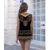 imageDisamer Womens Tank Tops 2025 Loose Fit Casual Summer Spaghetti Strap Trendy Spring Cute Lace Sleeveless T ShirtsFlower Vine Black